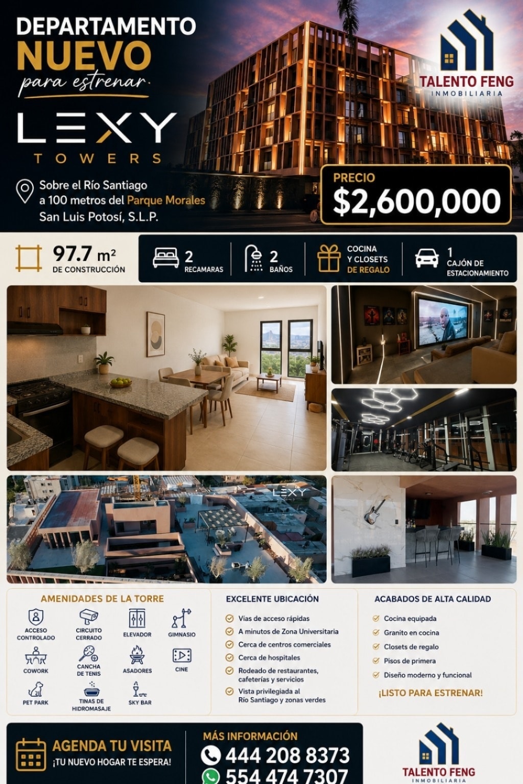 Departamento para estrenar en LEXY TOWER